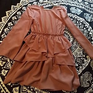 Long sleeve short ruffle dress